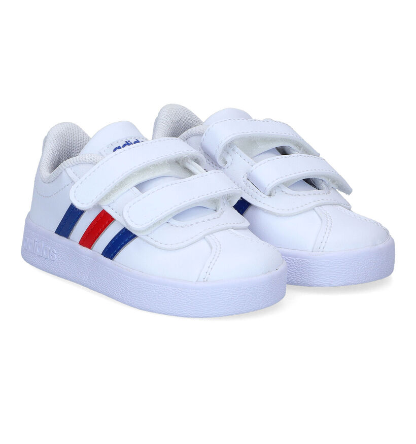 adidas VL Court 2.0 Witte Sneakers in kunstleer (301165)