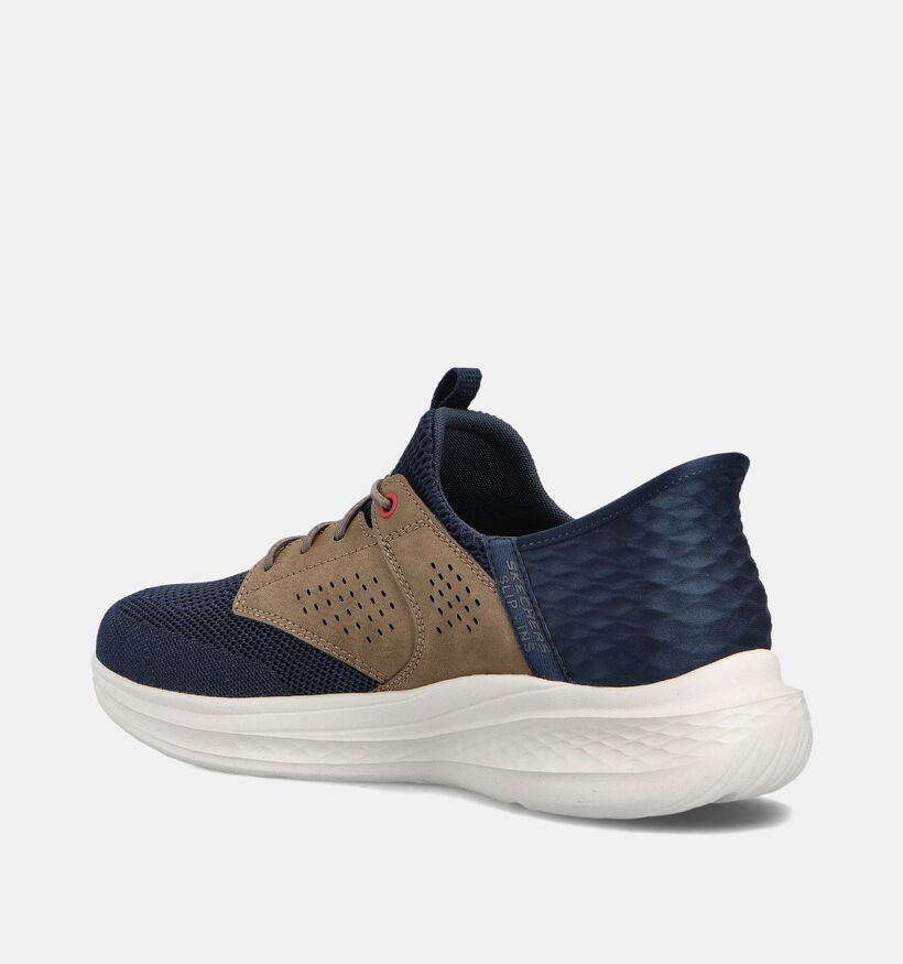 Skechers Slade Caster Baskets en Bleu pour hommes (360872)
