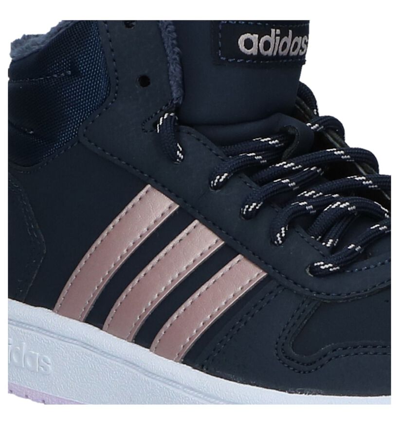 adidas Hoops 2.0 Baskets en Bleu en simili cuir (221800)