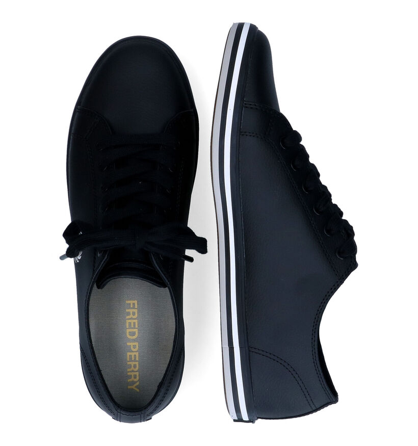 Fred Perry Kingston Zwarte Sneakers in leer (304473)