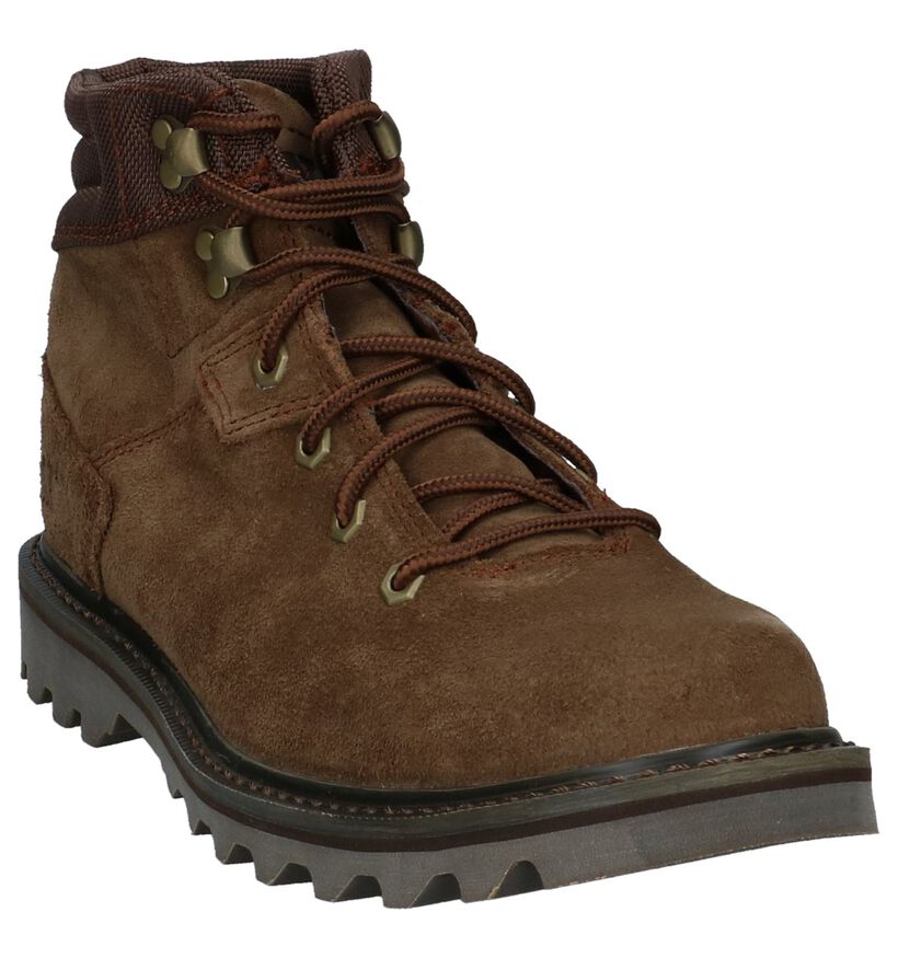 Caterpillar Exigent Olijfgroene Bottines in daim (225469)