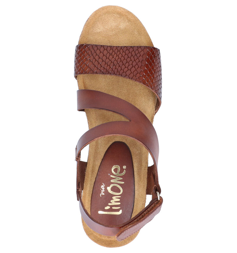 Via Limone Cognac Sandalen in leer (273195)