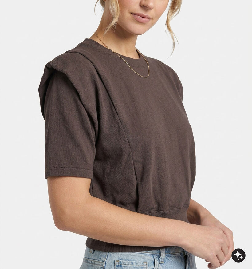 Vero Moda Layla Pull en Brun fonc&eacute; pour femmes (379677)