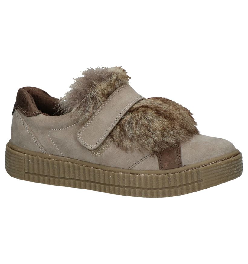 Marco Tozzi Baskets basses en Taupe en velours (226339)
