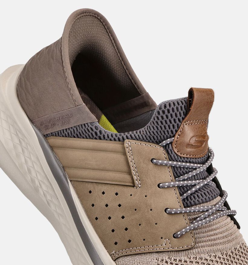 Skechers Slade Taupe Sneakers voor heren (371052)