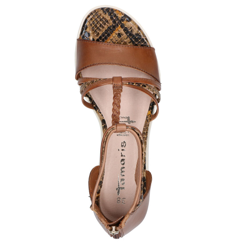 Tamaris TOUCH it Cognac Sandalen in kunstleer (269744)