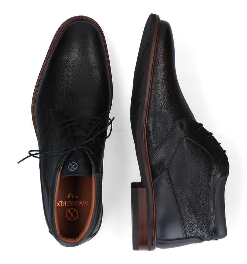 Ambiorix Havana Chaussures Habilleés Hautes en Noir pour hommes (316463) - pour semelles orthopédiques