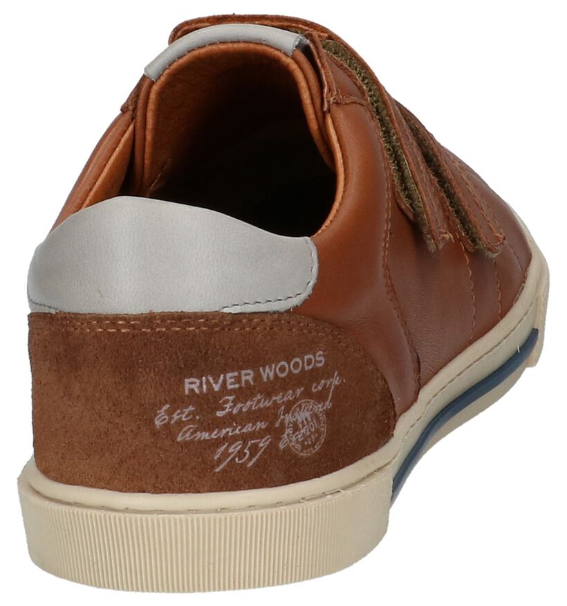 Sneakers Cognac met Velcro River Woods Eppe, , pdp