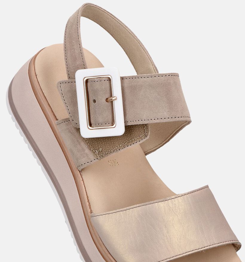 Gabor Sandales compens&eacute;es en Beige pour femmes (371169)