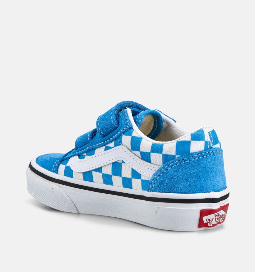 Vans Old Skool Checkerboard Blauwe Sneakers voor meisjes (368968)