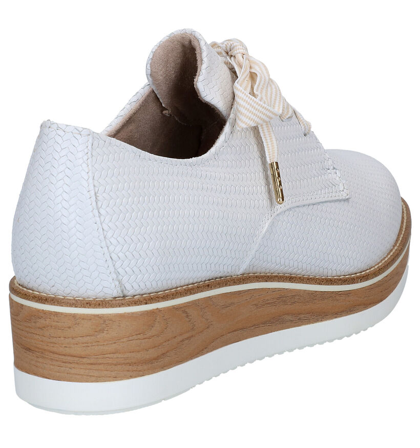 Tamaris Purerelax Witte Veterschoenen in leer (289481)