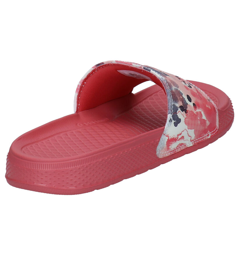 Converse AS Slide Claquettes de piscine en Rose en simili cuir (291069)