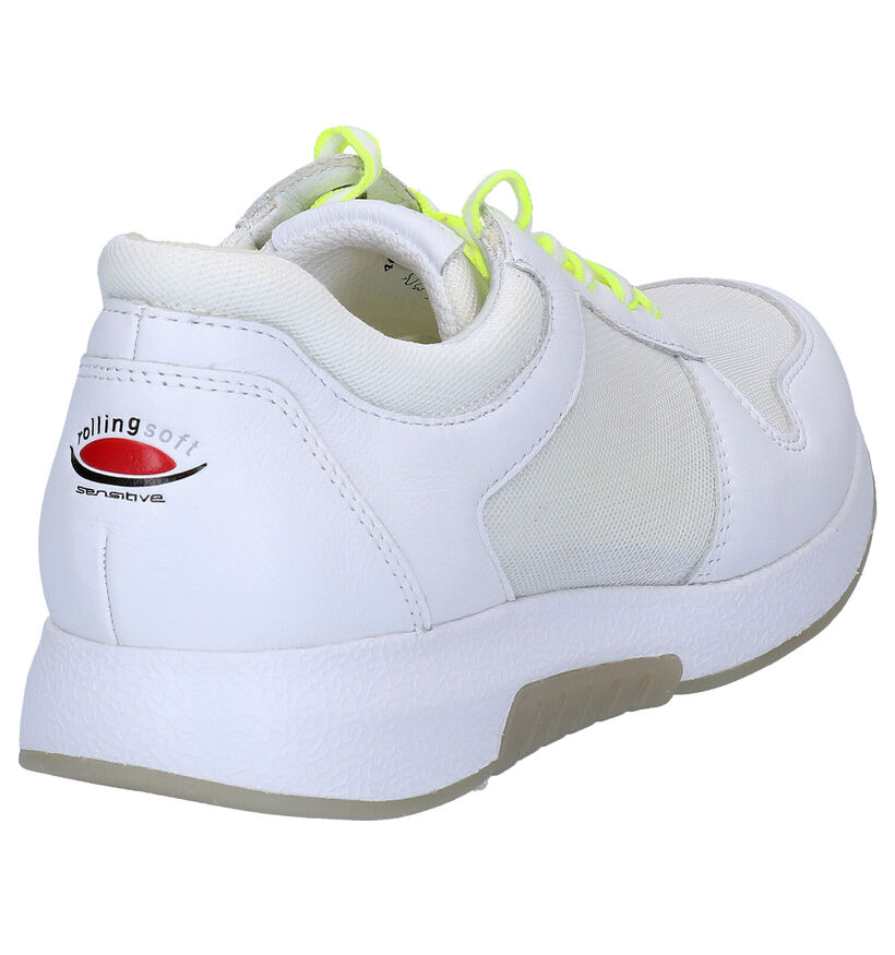Gabor Rollingsoft Witte Sneakers in leer (288055)