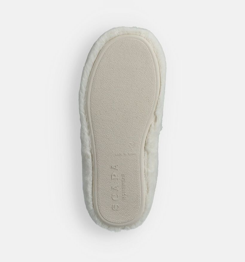 Scapa Pantoufles en Ecru pour femmes (364023) - pour semelles orthopédiques