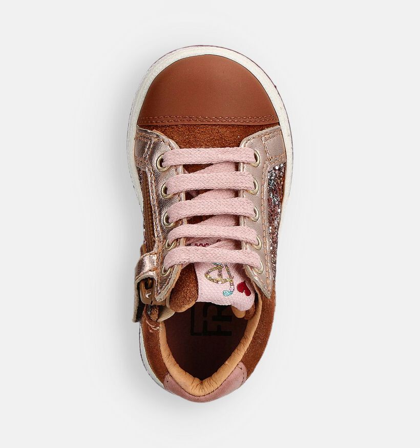 FR by Romagnoli Cognac Hoge Sneakers voor meisjes (364579) - geschikt voor steunzolen