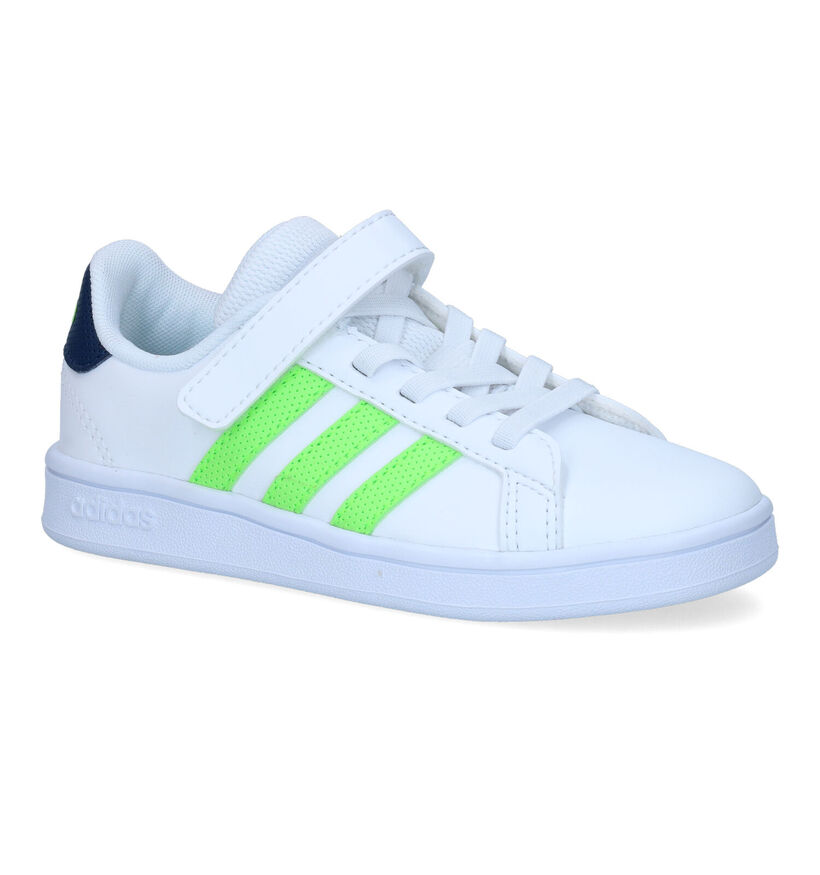 adidas Grand Court C Witte Sneakers voor jongens (318923)