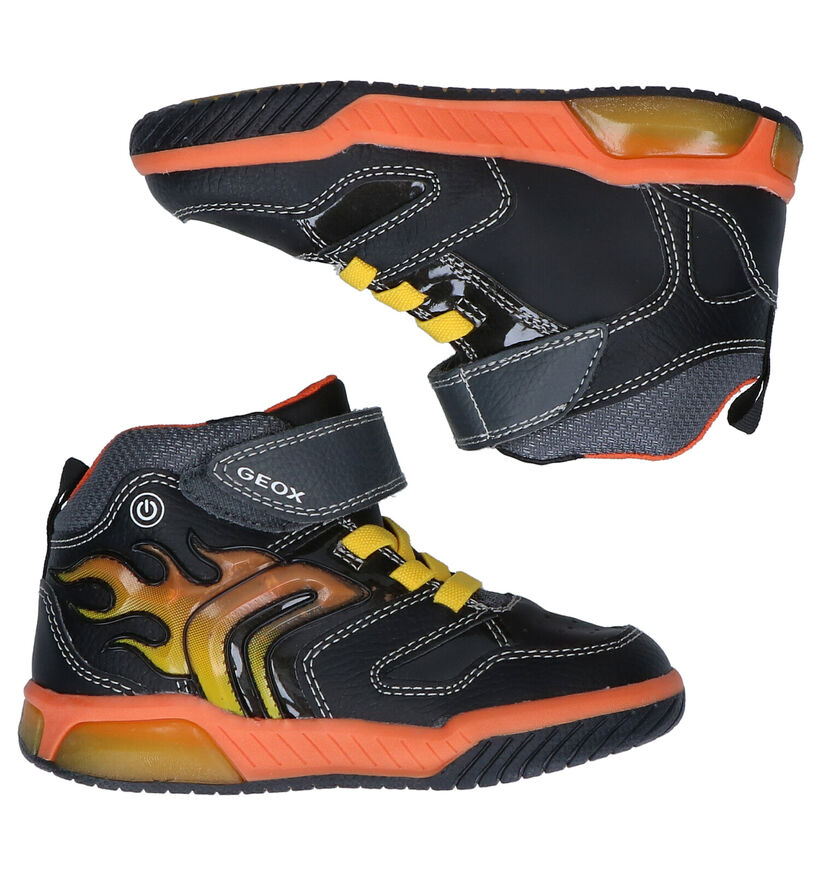 Geox Inek Zwarte Hoge Sneakers in kunstleer (288720)