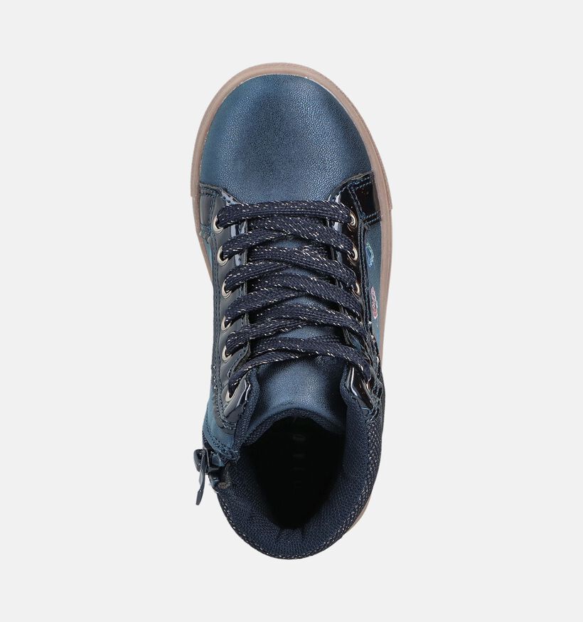 Milo & Mila Blauwe Veterboots voor meisjes (362899) - geschikt voor steunzolen