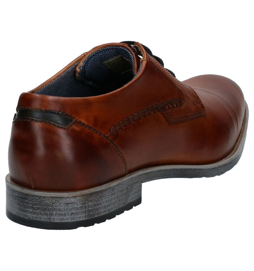 Bugatti Cognac Geklede Veterschoenen in leer (266008)