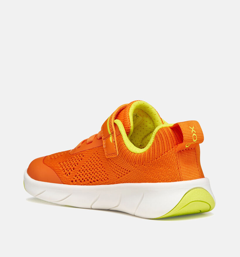 Geox Foot-Run Baskets en Orange pour gar&ccedil;ons (370166) - pour semelles orthop&eacute;diques