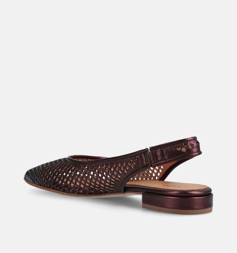 Pedro Miralles Ballerines Slingback en Bordeaux pour femmes (373636)