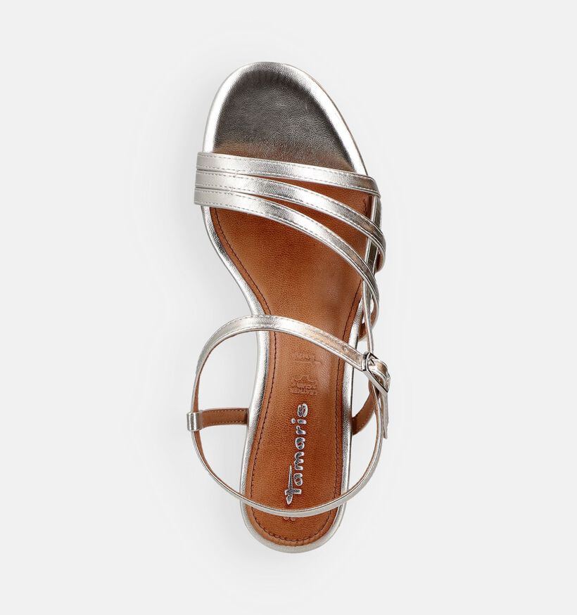 Tamaris Platinum Zilveren Sandalen met Blokhak voor dames (371761)