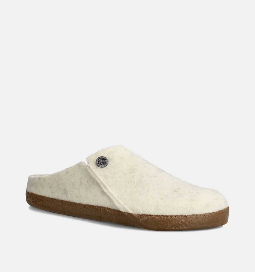 Birkenstock Zermatt Felt Pantoufles en Ecru pour femmes (360800)