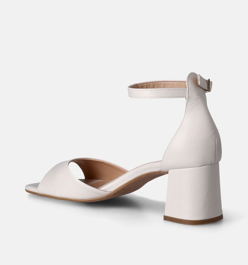 Laurent David Ecru Sandalen met hak voor dames (357910)