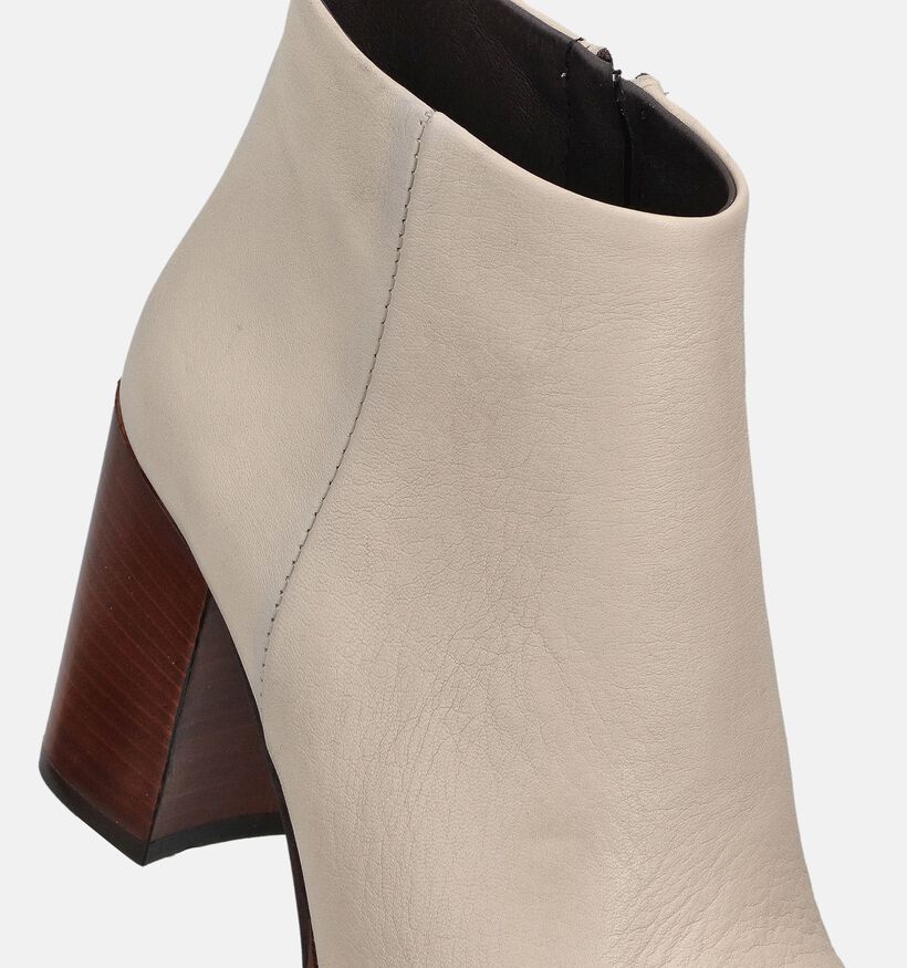 Laurent David Dany Lichtbeige Enkellaarzen voor dames (373283)