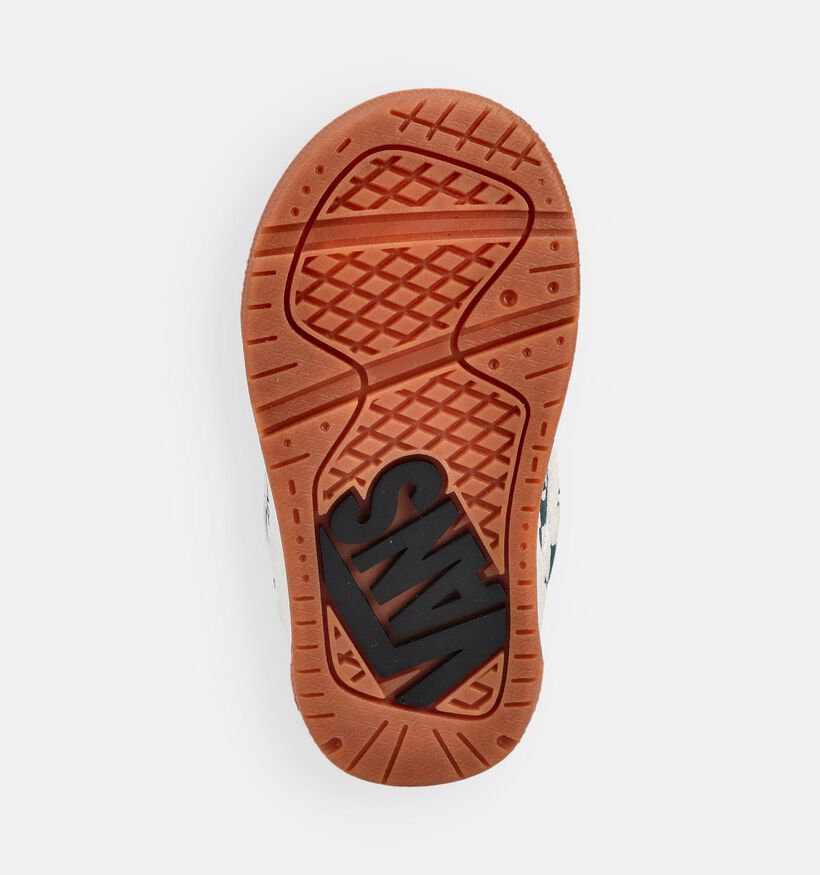 Vans Hylane Geo Check Baskets en Vert pour gar&ccedil;ons, filles (368983)