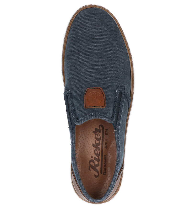 Rieker Chaussures slip-on en Bleu en simili cuir (273570)