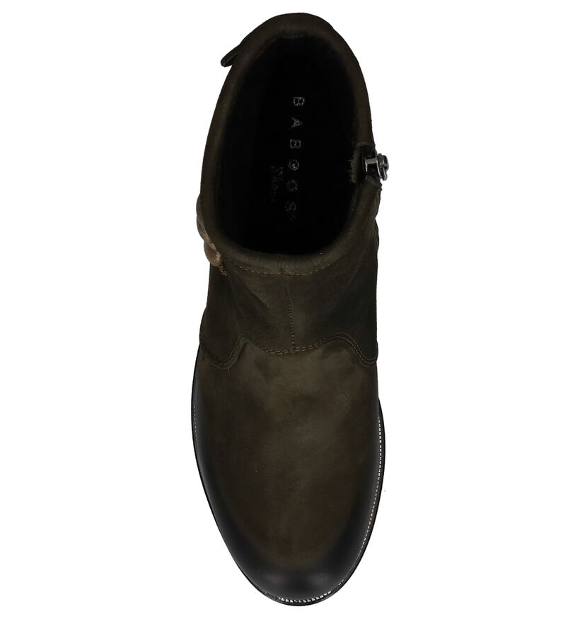 Baboos Bottines en Vert kaki en nubuck (235316)