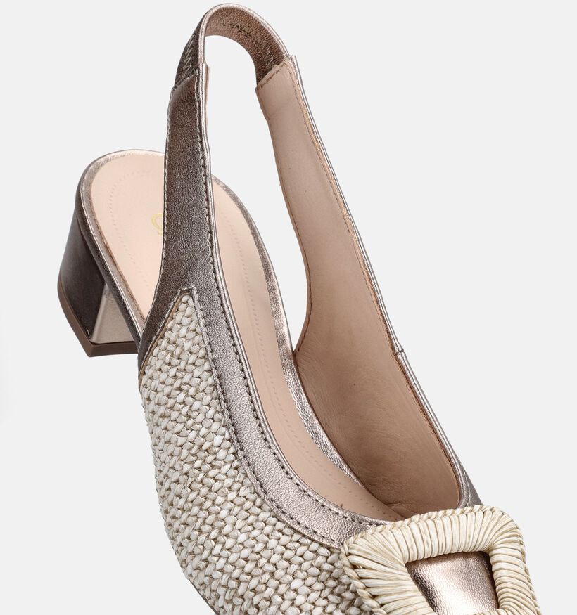 Gabor Escarpins slingback en Or pour femmes (371158)