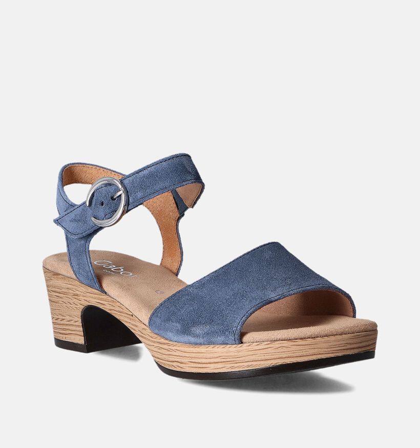 Gabor Blauwe Sandalen met blokhak voor dames (355111)