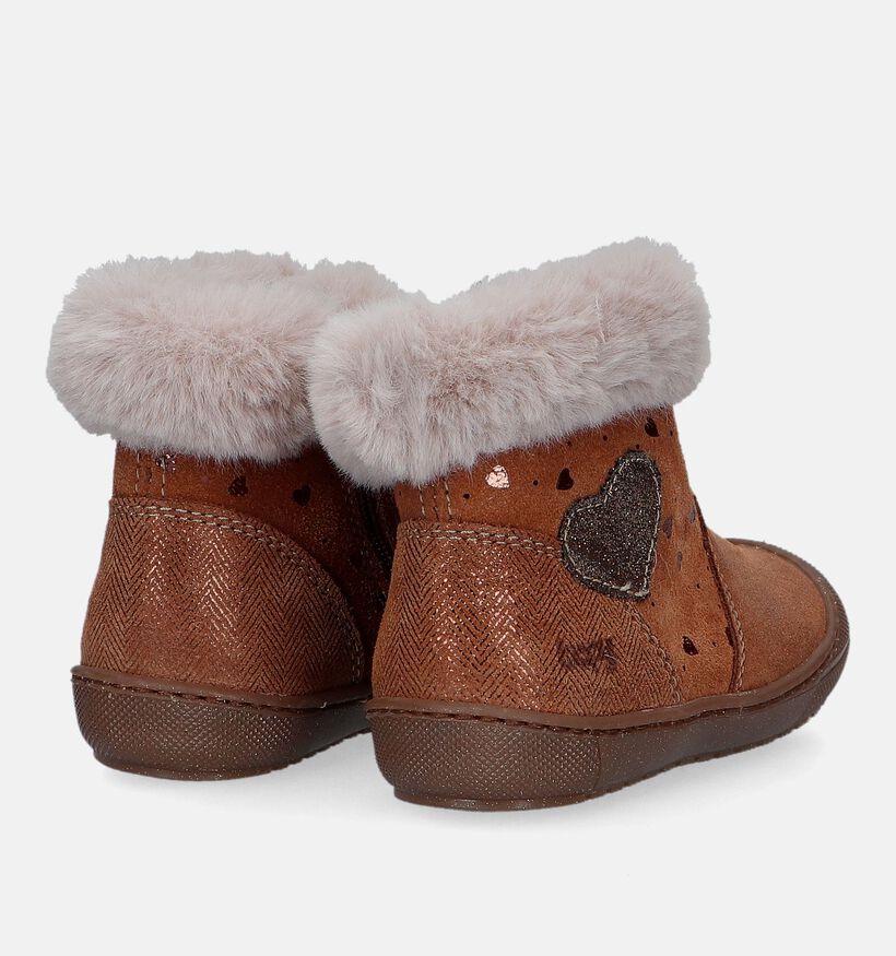 Bopy Josalia Bottes pour bébé en Cognac pour filles (331876) - pour semelles orthopédiques