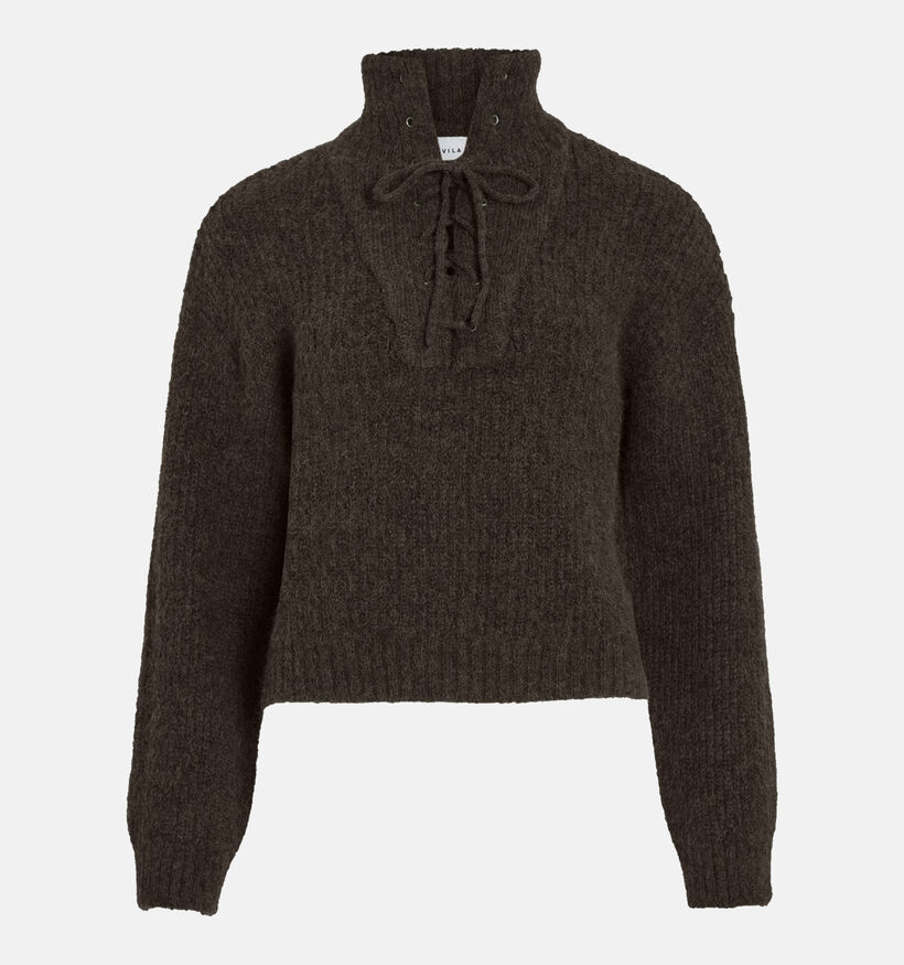 Vila Gleeba High Neck Bruine Trui Vila Gleeba High Neck Bruine Trui voor dames (364075)