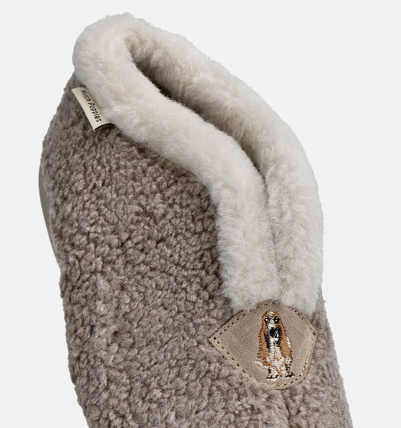 Hush Puppies Orge Pantoufles ferm&eacute;es en Taupe pour femmes (377680)
