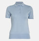Minus Evania Polo Knit T-shirt en Bleu pour femmes (371815)
