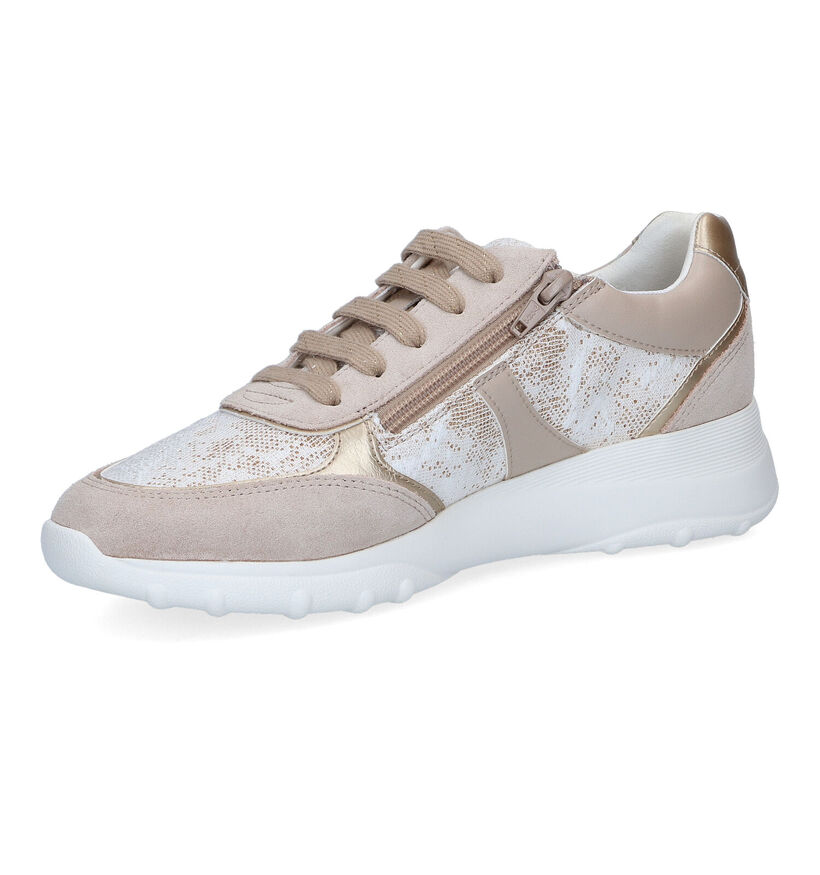 Geox Alleniee Beige Sneakers in daim (311573)