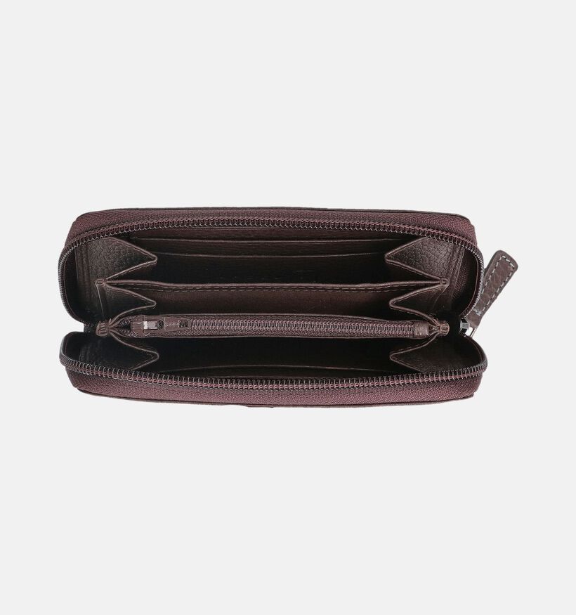 Label M Donkerbruine Portemonnee voor dames (374191)