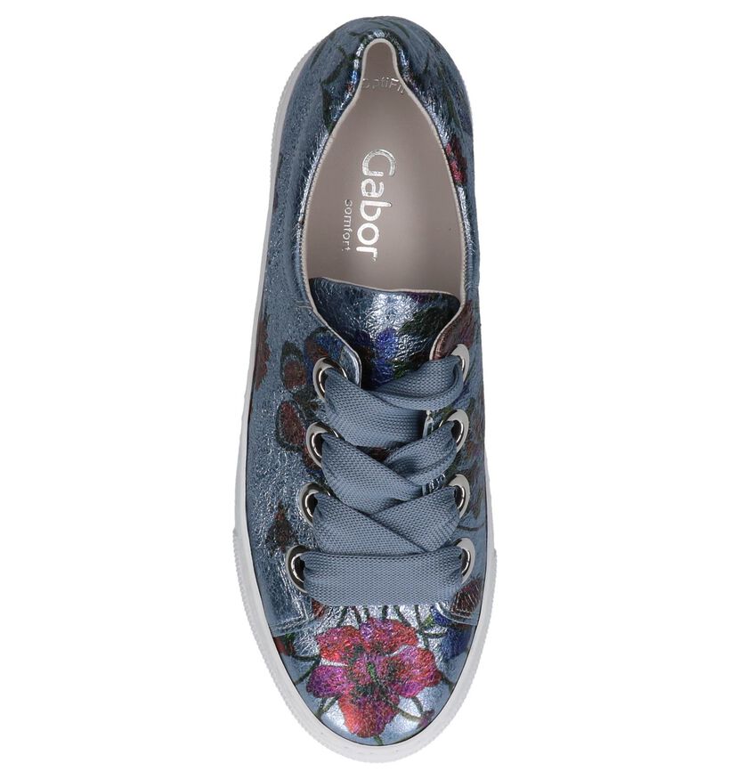 Gabor OptiFit Chaussures à lacets en Bleu en cuir (216126)