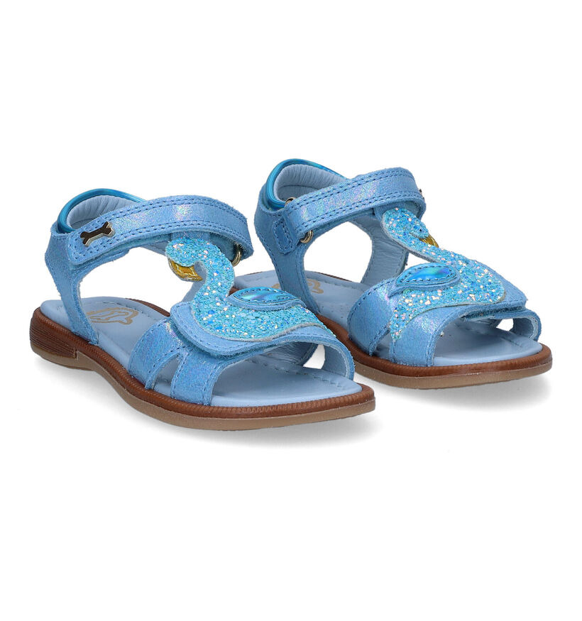 STONES and BONES Swan Sandales en Bleu en cuir (303733)