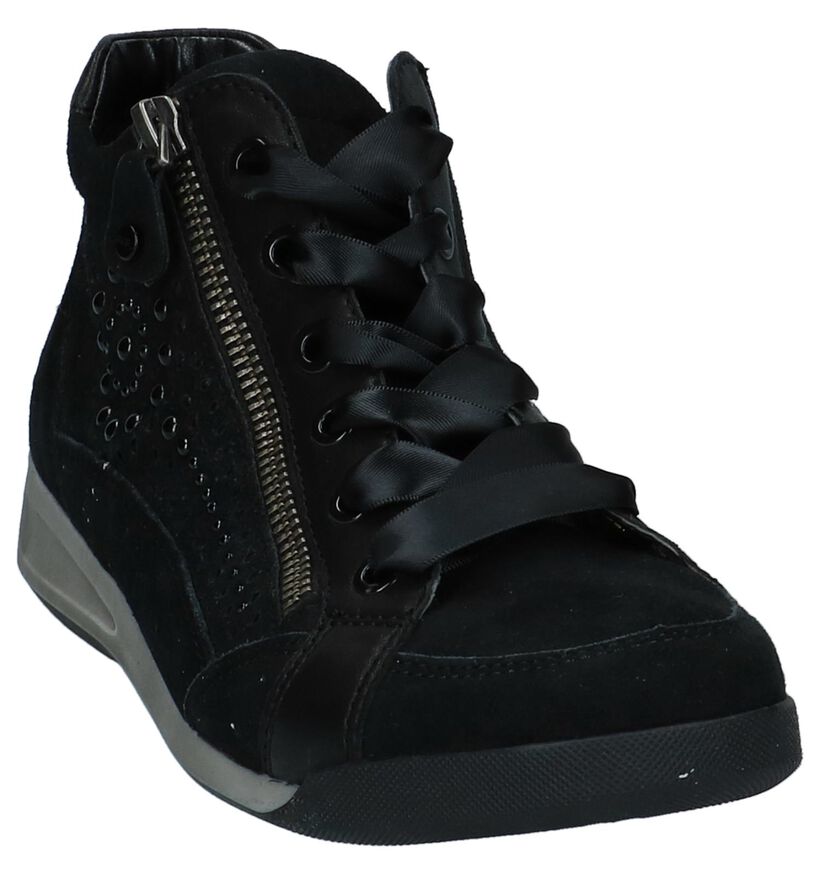 Ara Bottillons plates en Noir en daim (232418)