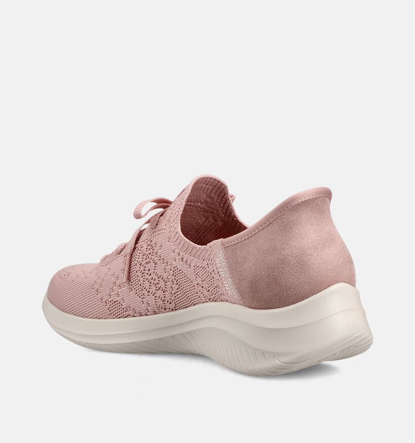 Skechers Ultra Flex 3.0 Back On Track Baskets en Rose pour femmes (371236) - pour semelles orthop&eacute;diques