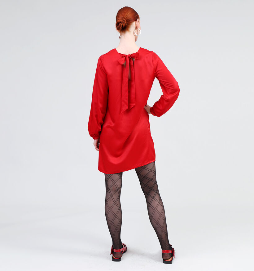 Vero Moda Roselia Robe satinée en Rouge pour femmes (349038)