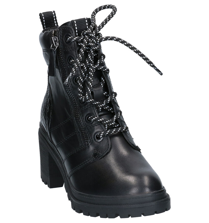 Youh! Bottines à lacets en Noir en cuir (255764)