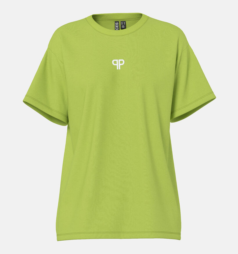 Pieces Mula Oversized Groene T-shirt Pieces Mula Oversized Groene T-shirt voor dames (365631)