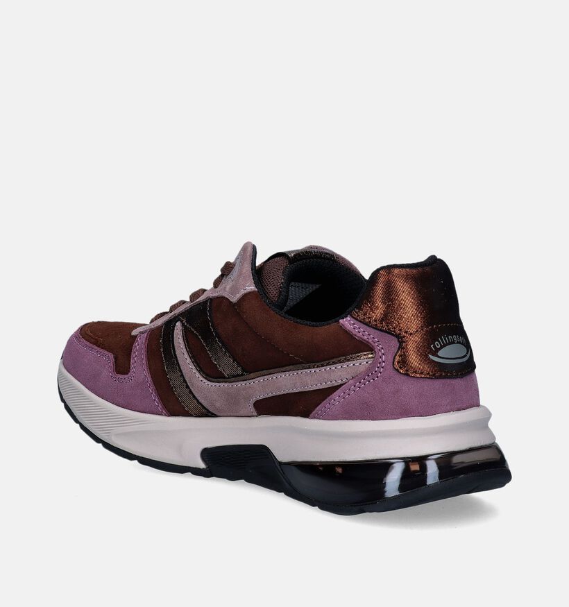 Gabor Rollingsoft Baskets en Brun pour femmes (344819) - pour semelles orthopédiques