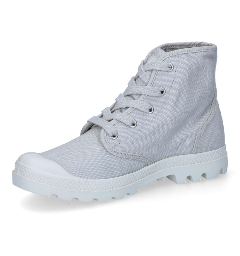 Palladium Pampa Hi Baskets Hautes en Gris pour femmes (303595) - pour semelles orthopédiques