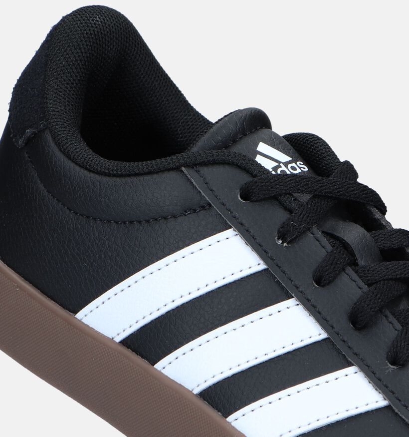 adidas VL Court 3.0 Witte/Zwarte Sneakers voor jongens, meisjes (357017) - geschikt voor steunzolen